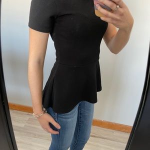 Caution to the Wind Black fitted blouse size XS